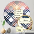 thumbnail image 3 of Designart "Tonalism Charm Of The II" Nautical & Beach Plaid Round Wall Mirror - Beach Oval Printed Decorative Mirror - Multiple Color Options, 3 of 5