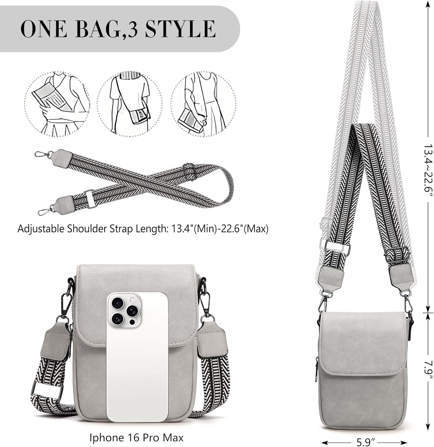 Small Crossbody Bag for Women Cell Phone Bag Cross Body Wallet Purses Mini Shoulder Handbag Purse with Card Slots