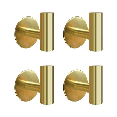 4 Pack Self Adhesive Hooks,Heavy Duty Stick On Wall and Door Hooks for Hanging,Bathroom Towel Hooks and Kitchen Hallway Sticky Hooks,Coat Hooks Robe Hook Wall Mounted,Stainless Rustproof