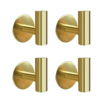 4 Pack Self Adhesive Hooks,Heavy Duty Stick On Wall and Door Hooks for Hanging,Bathroom Towel Hooks and Kitchen Hallway Sticky Hooks,Coat Hooks Robe Hook Wall Mounted,Stainless Rustproof