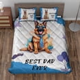 thumbnail image 2 of Happy Father's Day Best German Shepherd Cool Dad Ever Quilt Bedding Set Alsatian Dog Lover Gifts 1 Blanket Bed Cover 2 Pillowcases - 12007, 2 of 5