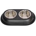thumbnail image 1 of Iconic Pet 92031 Double Dîner en Acier Inoxydable 16 oz pour Chien et Chat - Noir, 1 of 1