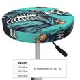 thumbnail image 4 of Balery Vintage Skull Beer Fundas de asiento para taburete de bar redondo de tela de terciopelo ajustables que protegen de arañazos y manchas para sillas de 14 a 17 pulgadas.-12 inch, 4 of 7