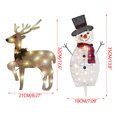 thumbnail image 3 of Christmas Light Up Reindeer Family Set, Outdoor Lighted Deer Decor Iron Deer Lights, Lighted Holiday Reindeer Decor for Front Yard Patio Lawn Garden, 3 of 6