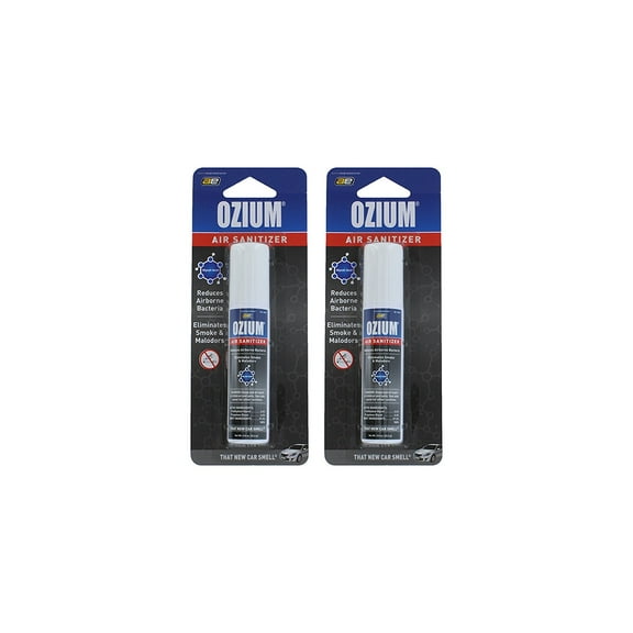 Ozium Smoke & Odor Eliminator Air Sanitizer / Freshener 0.8oz NEW CAR (Pack of 2)