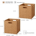 thumbnail image 2 of Handwoven Foldable Storage Baskets, Storage Bins & Boxes, Storage Cubes With Handles, Multipurpose Storage, Square Laundry, Underwear, Toys & Snacks Organizer For Bedroom, Living Room, Foldable Paper, 2 of 7