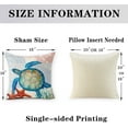 thumbnail image 7 of Summer Ocean Theme Pillow Covers Beach House Decor Seahorse Octopus Cushion Covers Pillows Decorative Throw Pillows Farmhouse Decorations Square Cushion Cover Case, 7 of 7