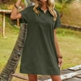 thumbnail image 1 of Fankiway Mode Femme Robe Décontractée à Boutons Col Rabattu Manches Courtes Robes Grande Taille pour Femmes Courbes Robes Midi pour Femmes Robes de Printemps pour Femmes 8652, 1 of 5