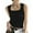 Black, variant on WREESH Womens Square Neck Tank Top Backless Sleeveless Crop Top Summer Going Out Shirt