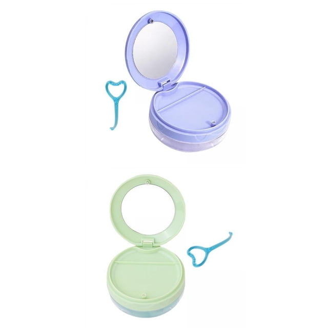 Caja De Almacenamiento De Con Espejo Portátil Para Limpieza De Retenedores Mujeres Adolescentes Azul De Almacenamiento De Con Espejo Portátil Para Limpieza De shamjiam none