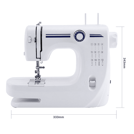 Mini Portable Sewing Machine Built in 12 Stitches Multifunctional Home Double Thread Foot Pedal