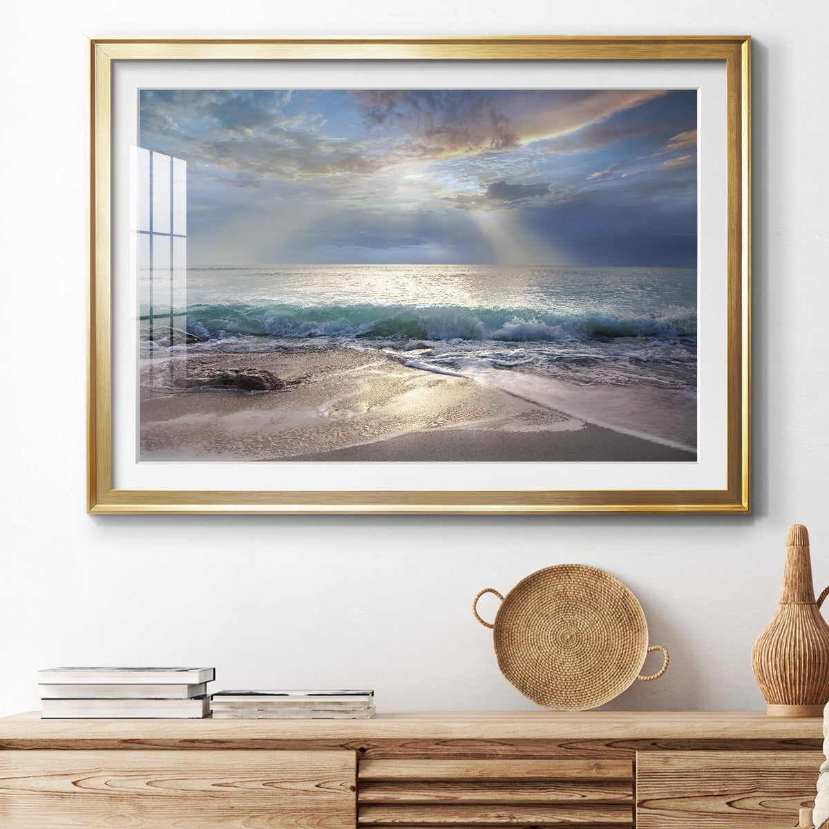 Aqua Blue Morning Premium Framed Print - Ready to Hang