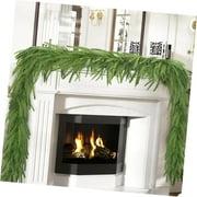 SKYSONIC 4 Pcs 9 Ft Artificial Norfolk Pine Garlands, Touch Norfolk Pine Garland, Realistic Christmas Greenery for Table, Mantle, Wall, Indoor,