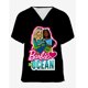 thumbnail image 3 of Uniforme de enfermería para mujer, top estampado de princesa Barbie, accesorios, uniforme de médico, uniforme de hospital, enfermera, salón de belleza, top esmerilado, 3 of 5