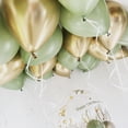 thumbnail image 4 of Kit de 15/20 globos de 10 pulgadas, estilo retro, verde, blanco y dorado, para cumpleaños, bodas, aniversarios, fiestas de verano en la jungla, decoración para el hogar, 4 of 5