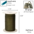 thumbnail image 5 of The Beadsmith Wire Elements 22-Gauge Lacquered Tarnish-Resistant Copper Wire for Jewelry Making, 20 Yard, 18.29 Meter Spool (Hematite Color), 5 of 8