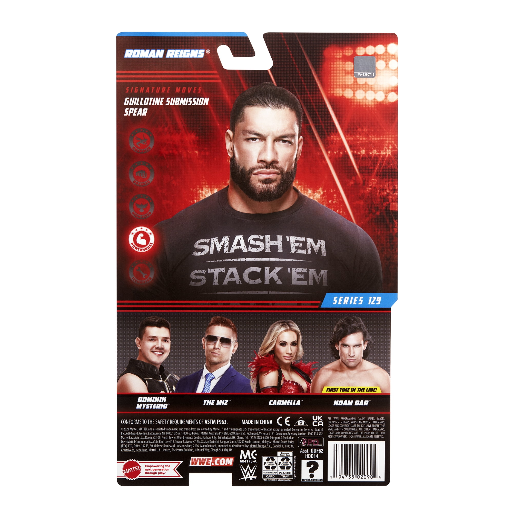 WWE Toy Wrestling Series 129 Roman Reigns Action Figures, 1 lb
