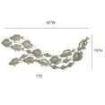 thumbnail image 3 of School of Fish Coastal Sea Aqua Metal Wall Art Sculpture 42x15, 3 of 5