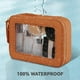 thumbnail image 4 of Bolsa organizadora de cosméticos transparente Prite, impermeable, marrón, 4 of 7