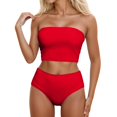 thumbnail image 2 of Bikini Set for Women Cutout Top Two Piece Swimsuit High Waist Bottom Tummy Control Swimwear Beach Vacation Pool Party, 2 of 6