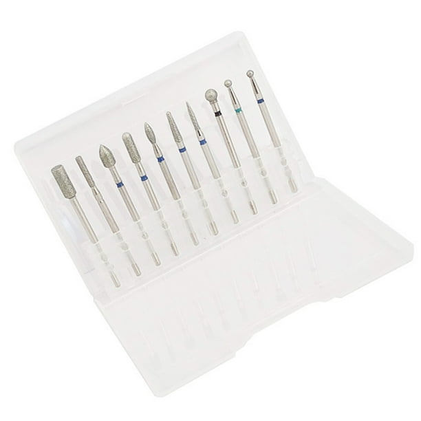 Broca para uñas, 10 piezas Broca para uñas Broca para eliminación de gel Broca para pulido de uñas Experiencia incomparable