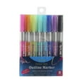 thumbnail image 5 of Dry Erase Markers, Double Line Outline Markers Marker Pens for Highlighting Pens Painting Glitter Pens for Guest Book 15ml, Back to College, 5 of 6