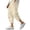Khaki&10#0122C, variant on Fabrcox Men's Linen Pants with Ankle Zipper Men Capri Pants Big and Tall Vacation Travel Mens Beach Pants with Pockets