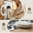 thumbnail image 5 of ODIKA 9'x12' Washable Area Rug Low Pile, Flatwoven, Coiled Snake Flat Design Crisp Edges Balanced Surface Artwork for Great Room, Indoor Concept, Large Living, 5 of 7
