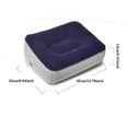 thumbnail image 3 of Inflatable Flocked Footrest Pad - Blue, Ergonomic, Portable - for Travel/Office, Under Desk Relaxation, Inflatable Design, 3 of 6