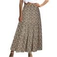 thumbnail image 1 of Faldas de cintura elástica con volantes fruncidos informales con estampado de moda para mujer Wmkox8yi FGJ2076, 1 of 1