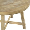 thumbnail image 6 of Extendable Dining Table, Farmhouse Round Dining Table with 16" Butterfly Leaf, Cross-Leg Base, Solid Wood Kitchen Table, Natural Wood Wash (Dining Chairs are NOT Included), 6 of 9