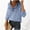 Sky Blue, variant on NTACZA 3/4 Sleeve Ladies Sweaters V Neck Elegant Blue Sweater Dressy Work Ruffle Knit Shirt Ladies Jumpers L