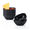 Black1, variant on Homienly Small Snack Bowls Set of 6, 4.5 oz Wheat Straw Fiber Salsa and Condiment Dishes for Taco Toppings, Nuts and Dessert Garnishes, Stackable Rounded Square Dipping Bowls, Multicolor