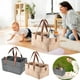 thumbnail image 1 of Lekihaqq Portable Foldable Storage Organizer Water Resistant Bag With Removable Compartments Leather Handle Gray Brown for Baby Nursery Diaper Travel Car Storage, 1 of 10