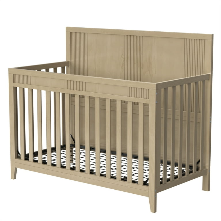 Natural wood finish crib hot sale