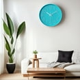 thumbnail image 3 of REGALWOVEN Simple Wall Clock, Big Number, Silent Non-Ticking Modern Battery Operated, Classic Analog Clocks Decorative for Home Blue 12 x 12 x 1.8 Inch, 3 of 6