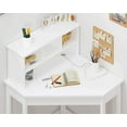 thumbnail image 4 of UTEX Easy Assemble School Corner Desk with Shelf, Drawer, Reversible Hutch - Kids White Table, 4 of 7