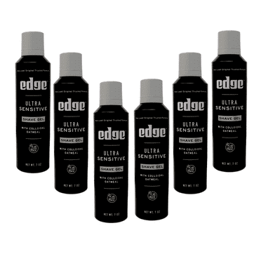 Edge Ultra Sensitive Shave Gel for Men, 7oz (Pack of 6)