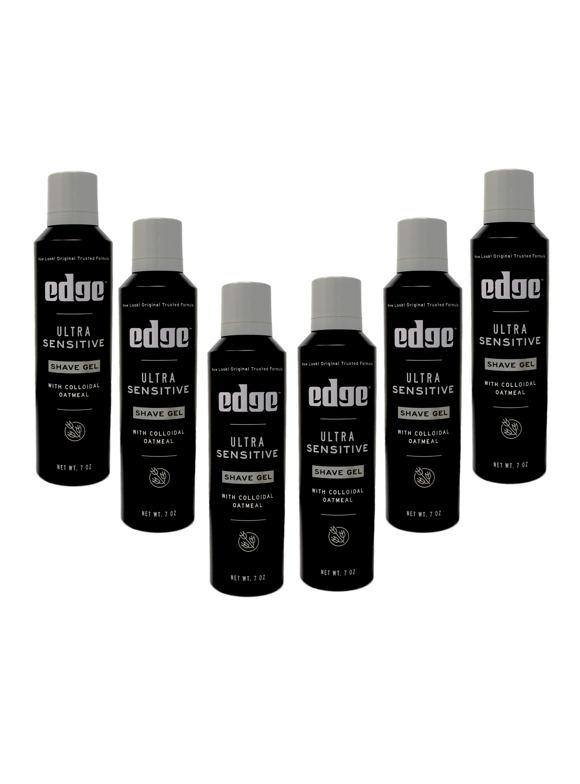 Edge Ultra Sensitive Shave Gel for Men, 7oz (Pack of 6)