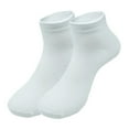thumbnail image 2 of Men's Cotton Casual Ankle Socks, White (3 Pair), 2 of 6