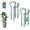 Green-24in-16 pcs, variant on Tall Heavy-Duty 24in Support Stakes - 8 Pack Adjustable Peony Cages & Supports for Outdoor , Half-Round Garden Stakes for Hydrangea, Roses with Extension Stakes