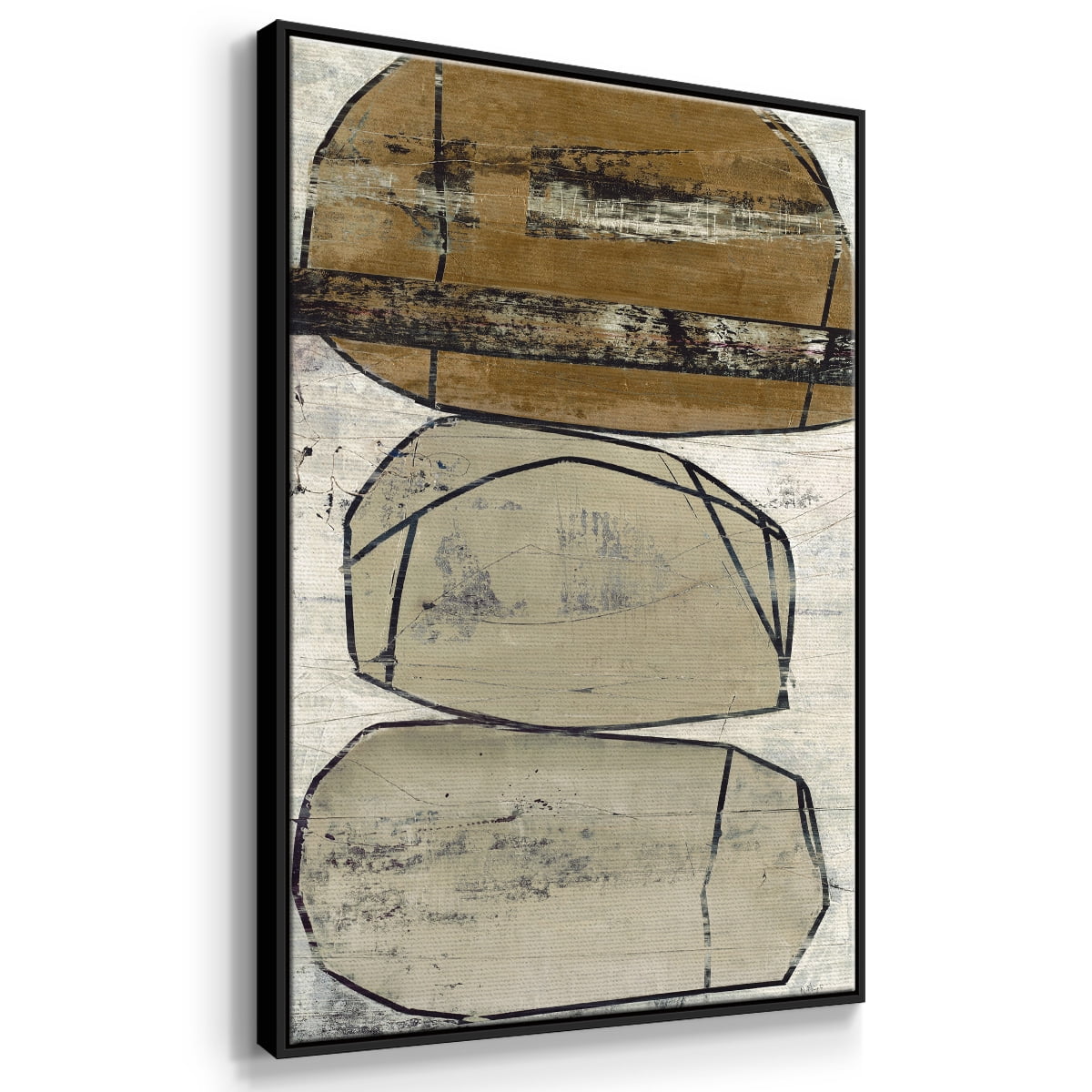 Dim Sum I Framed Premium Gallery Wrapped Canvas - Ready to Hang - 17 x 25 - Black Floating Frame