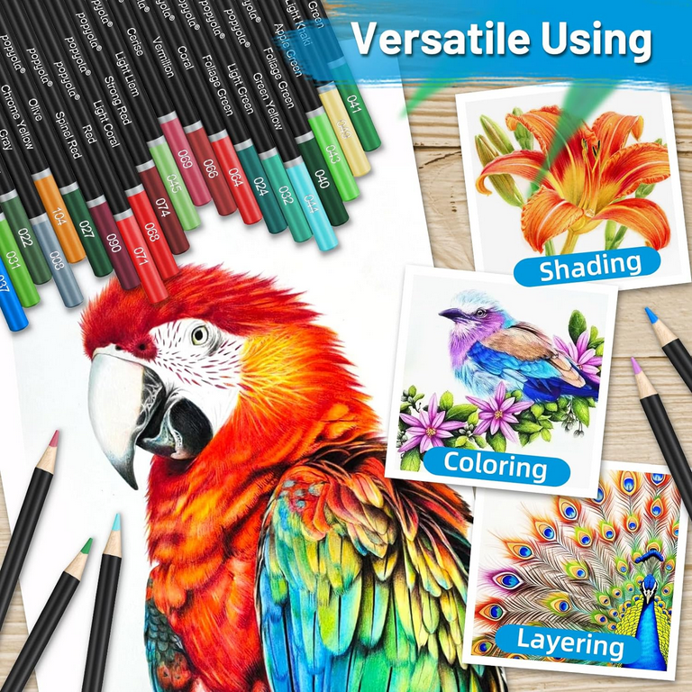 Vigorfun Colored Pencils Set with 120 Color Pencils, Sketchbook