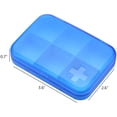 thumbnail image 5 of Pill Organizer - Portable Pill Box Small Pill Container for Purse or Pocket, Excellent Pill Storage Case (Blue, 6 Compartment), 5 of 5