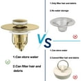 thumbnail image 5 of Universal Bathroom Sink Stopper, Pop Up Sink Stopper with Basket Hair Catcher, Anti Clogging Sink Drain Filter for 1.06"-1.65" Drain Holes, 5 of 14