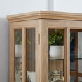 thumbnail image 4 of Jopath Display Cabinet with Glass Doors, Antique Display Cabinet with Adjustable Shelves Four Door Design Storage Cabinet for Home and Office Bulb Included Oak, 4 of 9