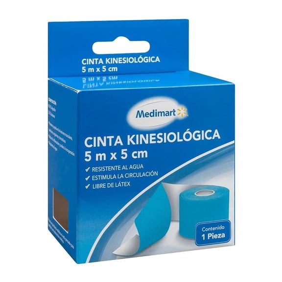 Cinta kinesiológica Medimart 5 m x 5 cm color piel 1 pza