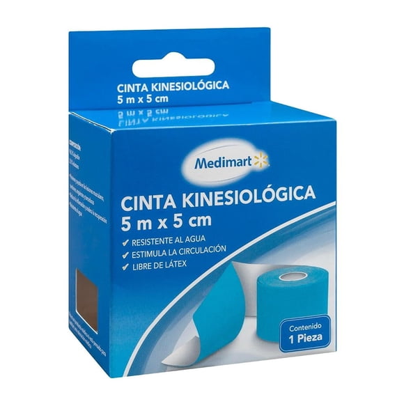 Cinta kinesiológica Medimart 5 m x 5 cm color piel 1 pza