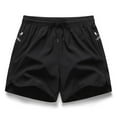thumbnail image 4 of JTieacloth Lightweight Shorts for Men Men's Summer Casual Fluorescent Striped Shorts,Black, 4 of 4