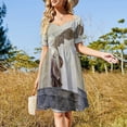 thumbnail image 4 of Vestido de verano de manga corta Victoria de Samotracia, 2 tonos, coreano, para mujer, 4 of 7